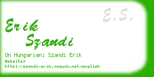 erik szandi business card